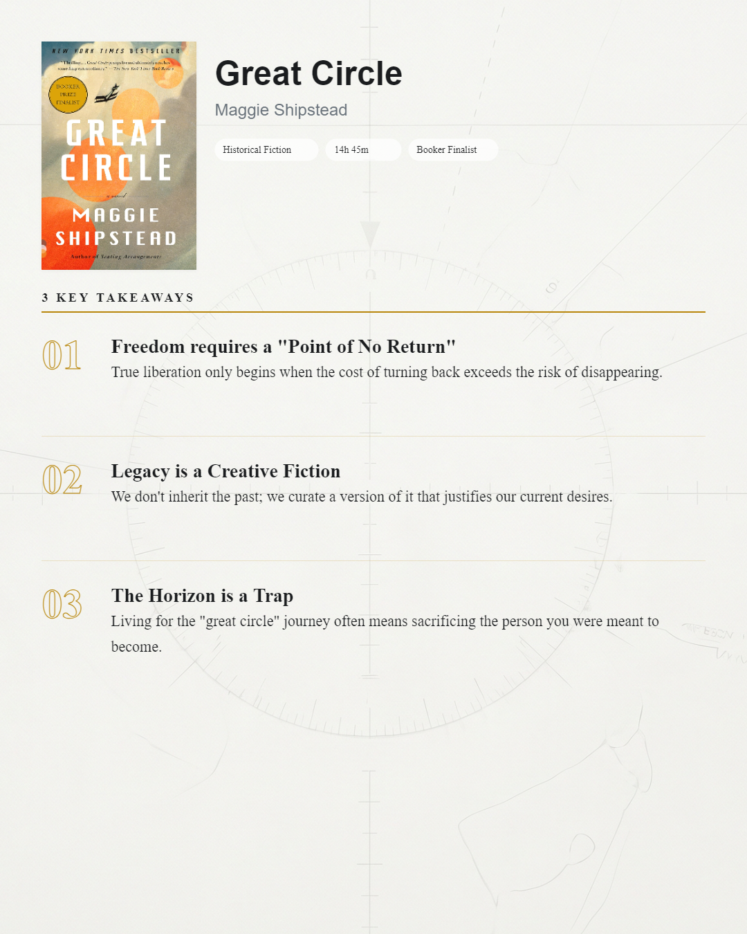 Great Circle: Historical Fiction Infographic Template